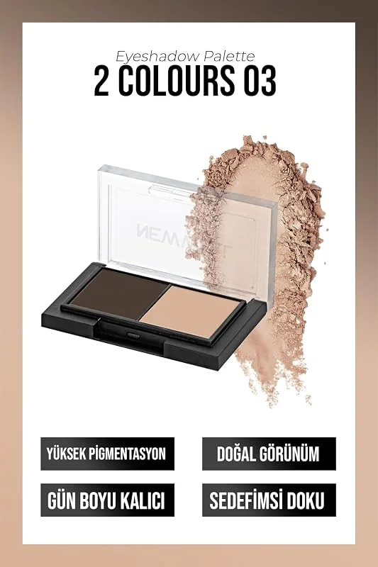 New Well Porcelain Make Up 2'Li Far Paleti No:03, T1022 — Makyaj