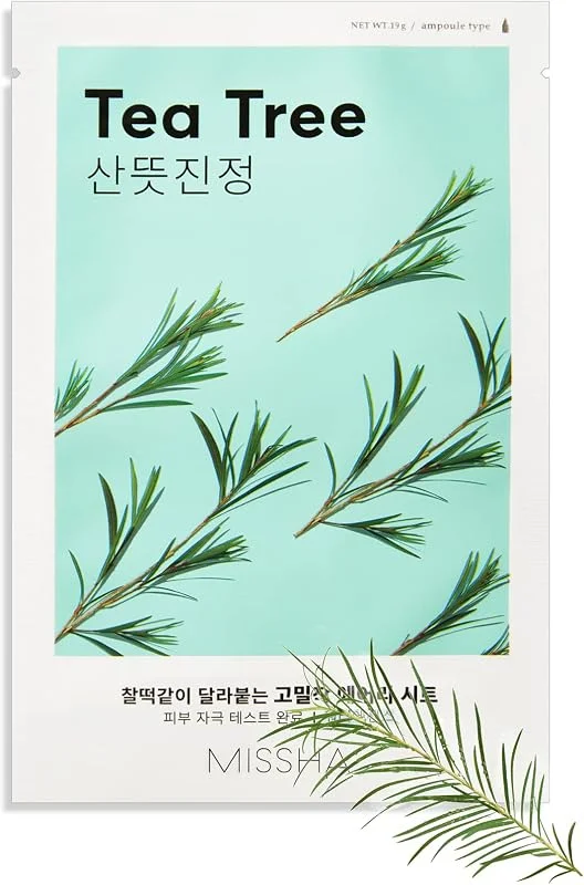 MISSHA Çay Ağacı Özlü Yağ Kontrolü Sağlayan Yaprak Maske (1ad) Airy Fit Sheet Mask Tea Tree — Cilt bakımı