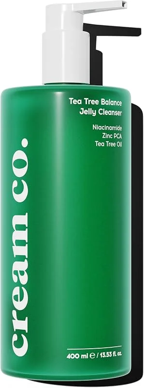 Cream Co. Sivilce & Akne & Siyah Nokta Karşıtı Yüz Temizleme Jeli, Niacinamide Çay Ağacı Yağı, 400 ML — Cilt bakımı