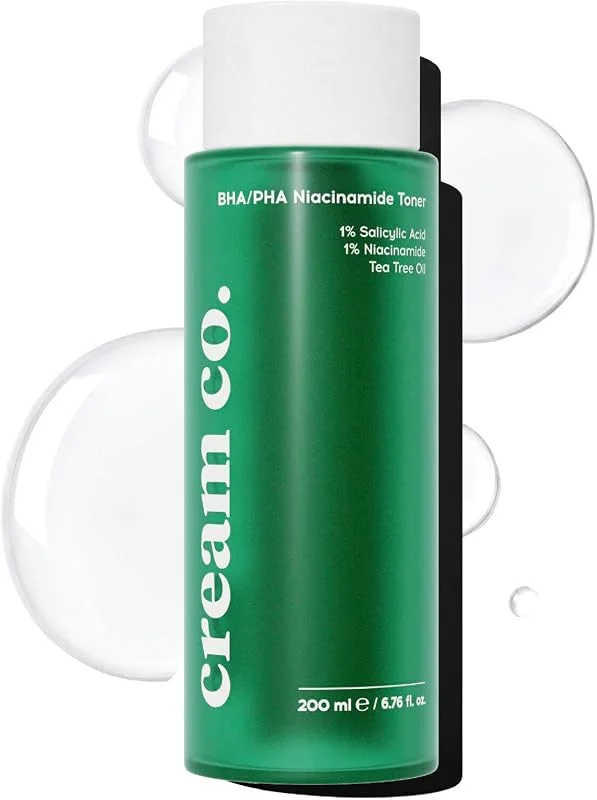 Cream Co. Akne & Siyah Nokta Karşıtı Gözenek Sıkılaştırıcı BHA, PHA Niacinamide Salisilik Asit Tonik 200 ml — Cilt bakımı