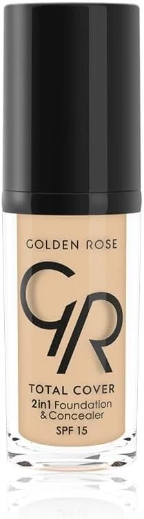 Golden Rose Total Cover 2si1 Arada Kapatıcı ve Fondöten No: 01 Porcelain - 30 ml — Makyaj