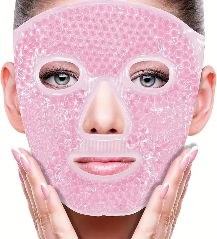 Terapi Jel Yüz Maskesi Soğuk Ve Sıcak Boncuklu Ayarlanabilir Maske (pembe) — Cilt bakımı