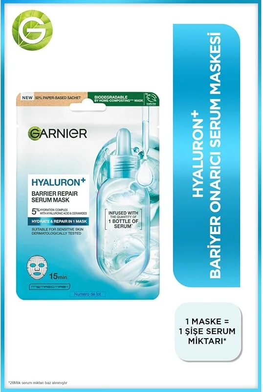 Garnier Hyaluron+ Bariyer Onarıcı Serum Maske 28GR — Cilt bakımı