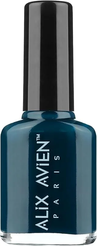 ALIX AVIEN Limited Edition Işıltılı Petrol Mavi Oje-Yüksek Pigmentli Kalıcılık Hızlı Kuruma-Nail Lacquer No:6 — Makyaj