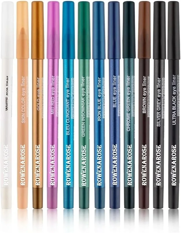 12 Renk Neon Ultra Yağlı Jel Göz Kalemi Renkli Eyeliner Renkli — Makyaj