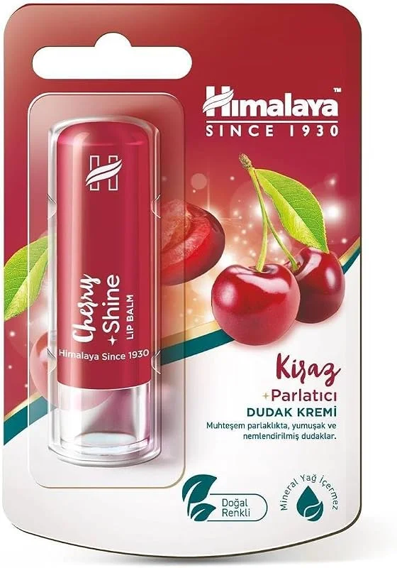 Himalaya Since 1930 Parlatıcı Dudak Bakım Kremi, Kiraz, Nemlendirici, %100 Doğal Renk, Silikon Içermez, 4, 5 gr — Makyaj