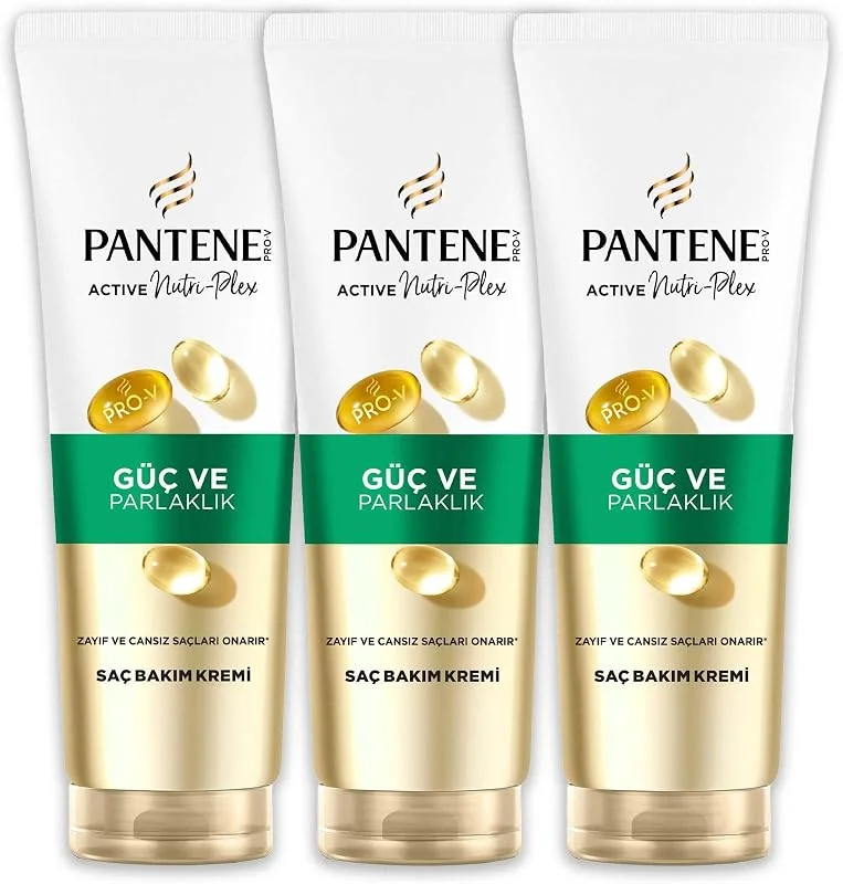 PANTENE Güç ve Parlaklık Saç Kremi 275 ml 3lü paket — Saç bakımı