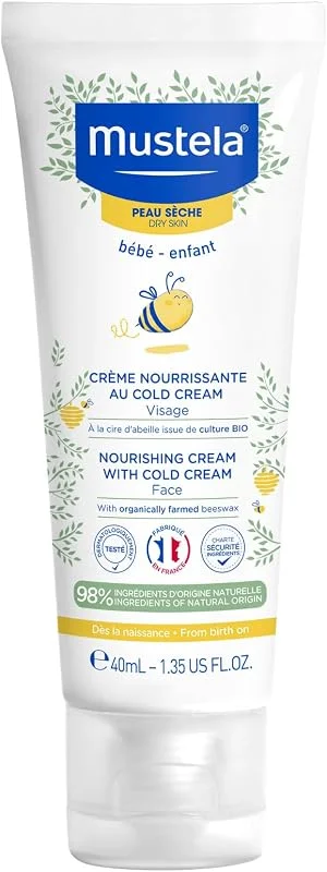 Mustela Kuru Ciltler için Cold Cream içeren Besleyici Yüz Kremi 40 ml 1 Paket — Cilt bakımı