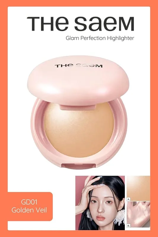 the SAEM Glam Perfection Baked Highlighter, GD01 Golden Veil — Makyaj