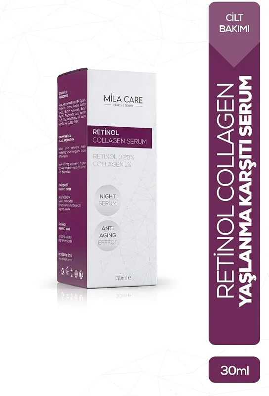 Health&Beauty Retinol Collagen Serum, 30ml, Kırışıklık ve Anti-Aging — Cilt bakımı