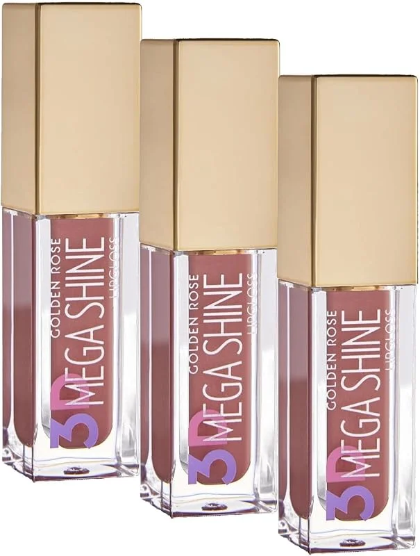 Golden Rose 3D Mega Shine Lipgloss No: 104 Dudak Parlatıcısı (3 paketi) — Makyaj