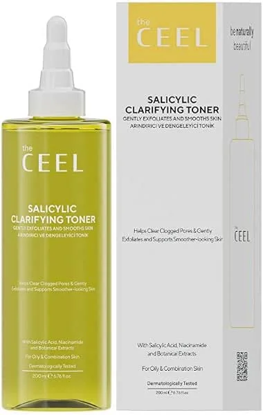The Ceel Salisilik Asit Tonik 200 ml - Niacinamide, Sitrik Asit ve Zinc PCA İçeren Yağ Dengeleyici ve Gözenek Görünümü Dengeleyici Yüz Toniği, Yağlı ve Karma Ciltler İçin — Cilt bakımı