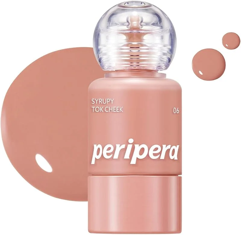 Peripera İnce Yapılı, Ciltle Bütünleşen, Pigmentli Likit Allık Syrupy Tok Cheek (06 Nutty Milktea) — Makyaj
