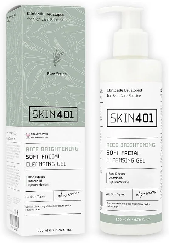 SKIN401 Pirinç Özlü Aydınlatıcı Yüz Temizleme Jeli 200ml — Cilt bakımı