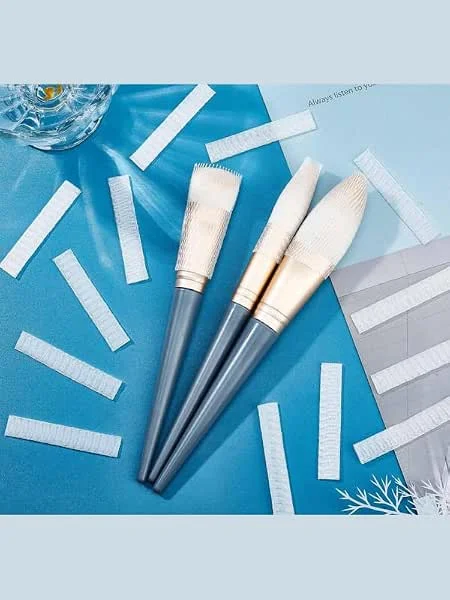 Makyaj Fırçası Koruyucu Far Allık Kontür Eyeliner Fırça Malzemeleri Ürünleri Koruyucu File Kapak Örgü Kılıf Set 20li