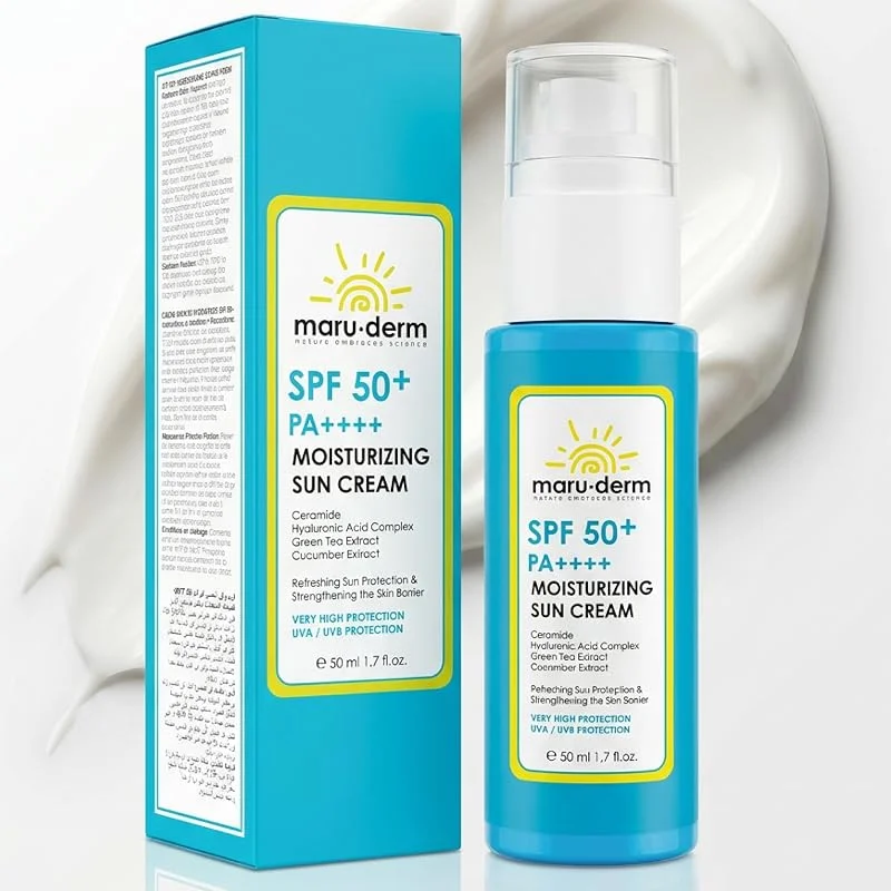 Maruderm Nemlendirici Yüz Güneş Kremi SPF 50+ PA++++ – Yeni Nesil Kore Filtreli, Ectoin & Seramid İçerikli Nemlendirici Güneş Koruyucu 50 ML — Cilt bakımı