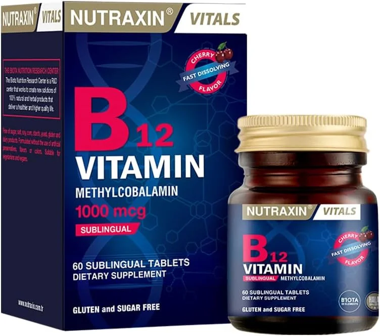 Nutraxin B12 Vitamin 1000 mcg 60 Tablet Takviye Edici Gıda — Gıda takviyesi