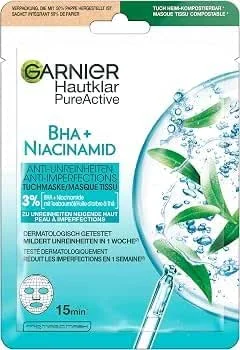 Garnier Vegan Saf&Temiz Cilt Kusurlarına Karşı Kağıt Yüz Maskesi — Cilt bakımı