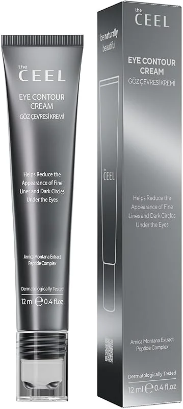 The Ceel Arnica Montana Özlü Göz Kremi 12 ml - Peptitler ve Antioksidan İçeren Nemlendirici Göz Çevresi Bakımı, Aydınlık ve Pürüzsüz Görünüm Destekleyici Soğuk Başlıklı Aplikatör — Cilt bakımı
