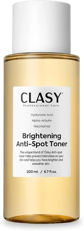 CLASYCARE Aydınlatıcı Yüz Toniği – Hyaluronik Asitli Nemlendirici Leke Karşıtı – Sivilce İzleri İçin Tonik – Hassas ve Yağlı Ciltler İçin Nazik Bakım – Gözenek Sıkılaştırıcı Cilt Ürünü, 200 ml — Cilt bakımı