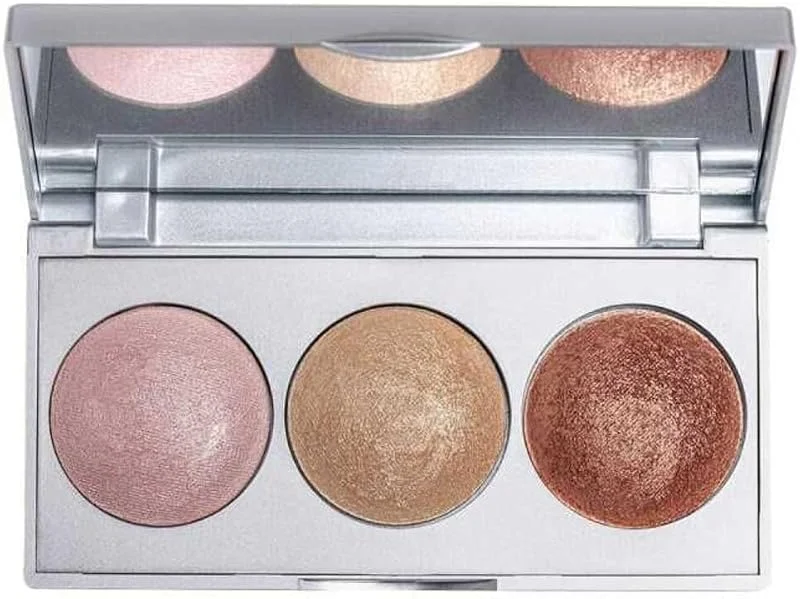 Golden Rose Strobing Highlighter Aydınlatıcı Palet, Pink Gold Bronz — Makyaj