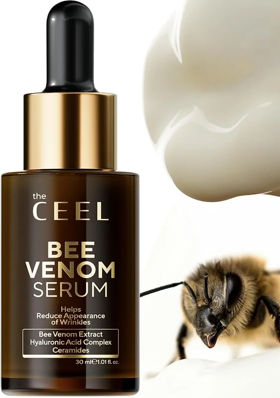 The Ceel Bee Venom Yüz Serumu 30 ml - Hyalüronik Asit ve Seramid İçeren Nemlendirici, Daha Pürüzsüz ve Sıkı Görünüm Destekleyici Hafif Günlük Bakım Serumu — Cilt bakımı