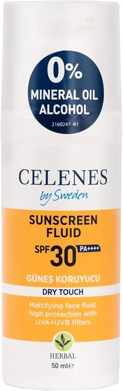 Celenes Dry Touch Yüksek Korumalı Yüz ve Dekolte Güneş Kremi, 30 Spf, 50 ml — Cilt bakımı