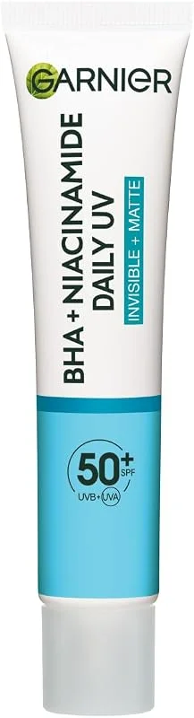Garnier Saf ve Temiz BHA Niasinamid Günlük Güneş Koruyucu Fluid Yüz Kremi SPF50, 40 ml — Cilt bakımı