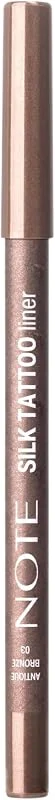 Note Cosmetics Silk Tattoo Liner Suya Dayanıklı İpeksi Jel Göz Kalemi - 03 Antique Bronze — Makyaj