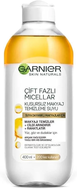 Garnier Skin Naturals Çift Fazlı Micellar Kusursuz Makyaj Temizleme Suyu (400 ml) — Cilt bakımı