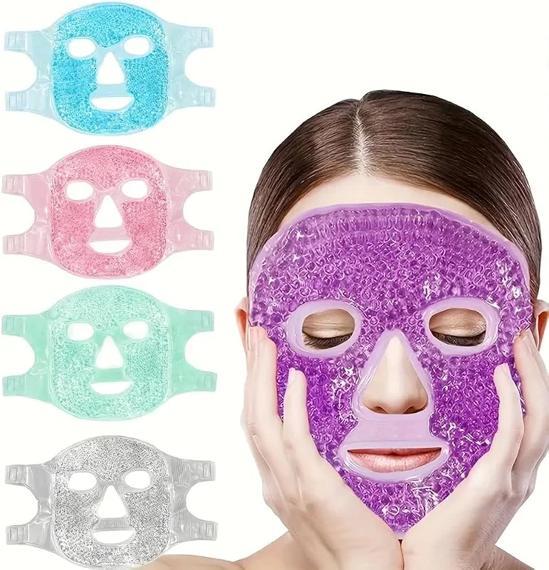 Terapi Jel Yüz Maskesi Soğuk Ve Sıcak Boncuklu Ayarlanabilir Maske (mor) — Cilt bakımı