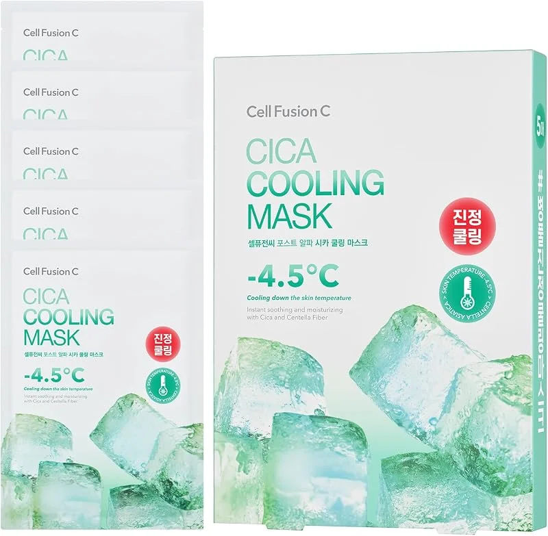 Cell Fusion C Cica Cooling Mask Yüz Maskesi 5'Li Paket — Cilt bakımı