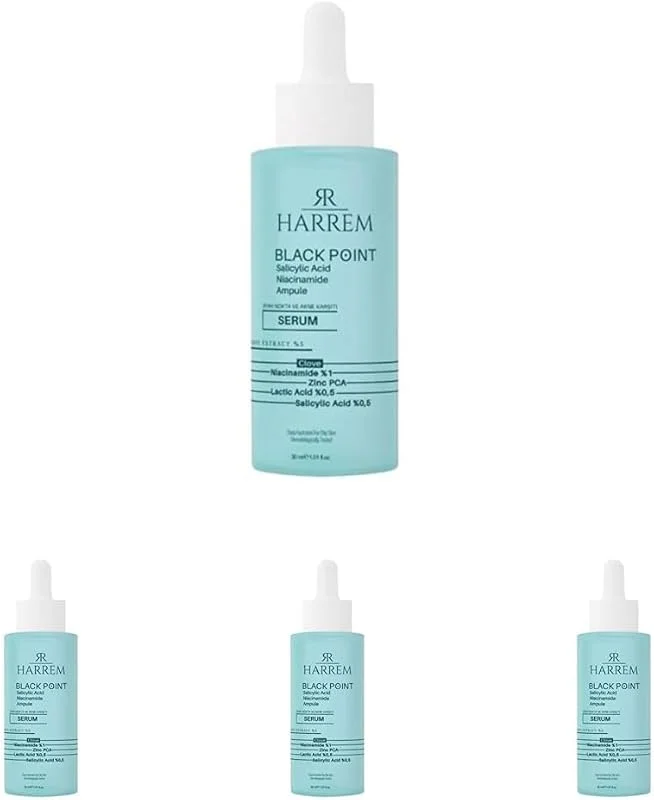 Akneli&Yağlı Cilt Tipleri İçin Niacinamide İçeren Cilt Bakım Serumu 30 ML Black P.int (4 paketi) — Cilt bakımı