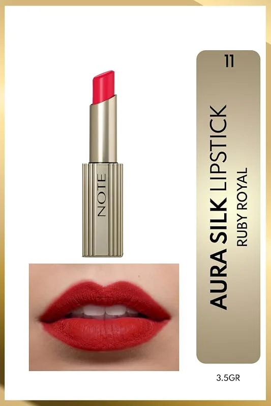 Aura Silk Lipstick 11 Ruby Royal Kremsi Yarı Parlak Ruj - Kırmızı — Makyaj