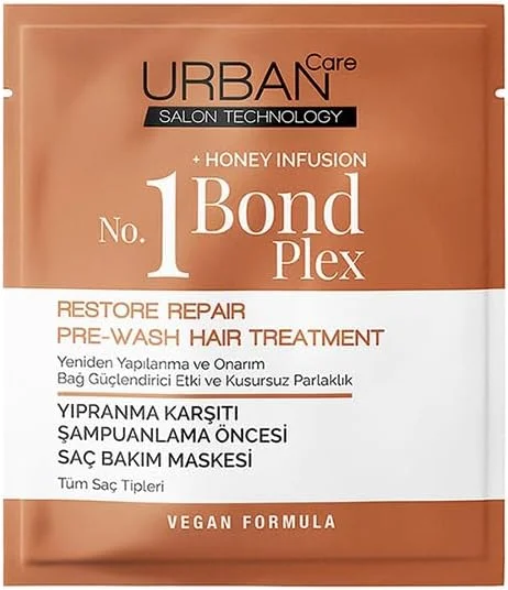URBAN Care No.1 Bond Plex Yıpranma Karşıtı Duş Öncesi Saç Bakım Maskesi 50 ml- Vegan — Saç bakımı