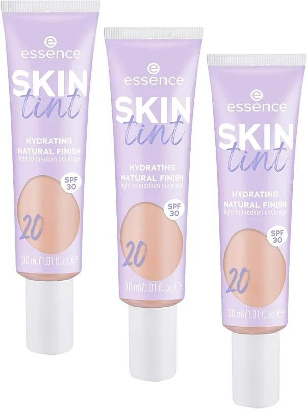 Essence Cosmetics Skin Tint Nemlendirici Fondöten 20 (3 paketi) — Makyaj