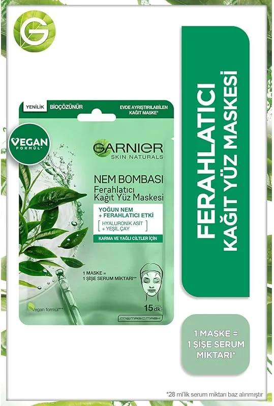 Garnier Nem Bombası Ferahlatıcı Kağıt Maske — Cilt bakımı