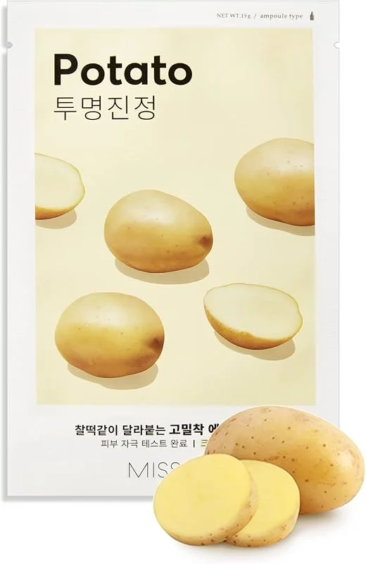 MISSHA Airy Fit Patates Özlü Aydınlık Görünüm Sunan Yaprak Maske (1ad) Airy Fit Sheet Mask Potato — Cilt bakımı