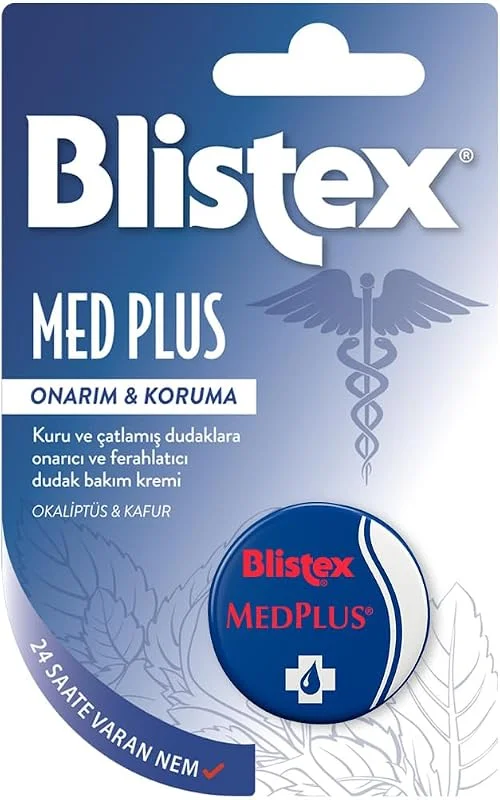Blistex Medplus Stick Kuru ve Çatlamış Dudaklara Onarıcı ve Ferahlatıcı Dudak Bakım Kremi + Medplus Kavanoz Kuru ve Çatlamış Dudaklara Onarıcı ve Ferahlatıcı Dudak Bakım Kremi — Makyaj