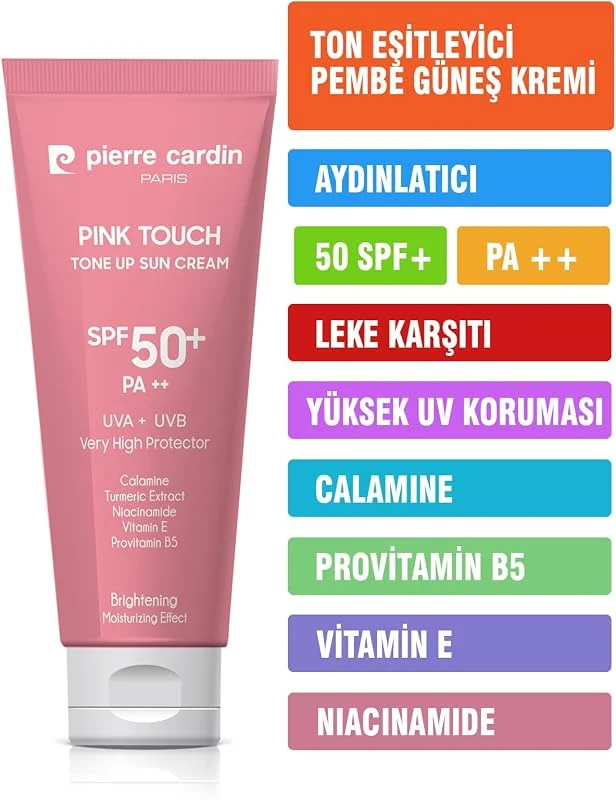 Pierre Cardin Ton Eşitleyici Aydınlatıcı Yüz Güneş Kremi Pink Touch Tone-Up Spf50+, Pa++ – 50 Ml, Tek Ebat — Cilt bakımı