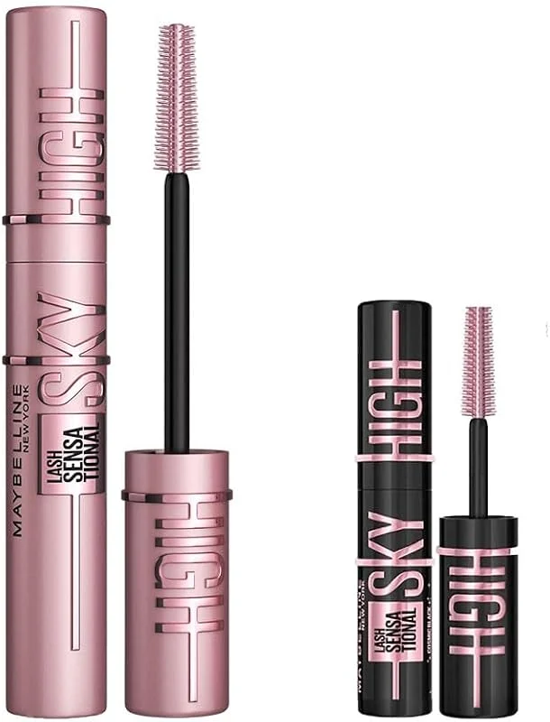 Maybelline New York Lash Sensational Sky High Maskara & Mini Lash Sensational Sky High Cosmic Black Maskara Makyaj Seti