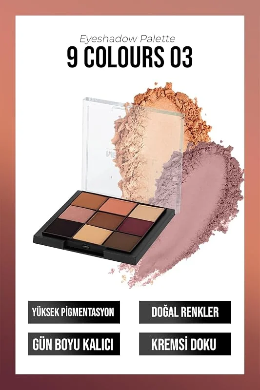 New Well Eyeshadow Palette 9 Colours (03) — Makyaj