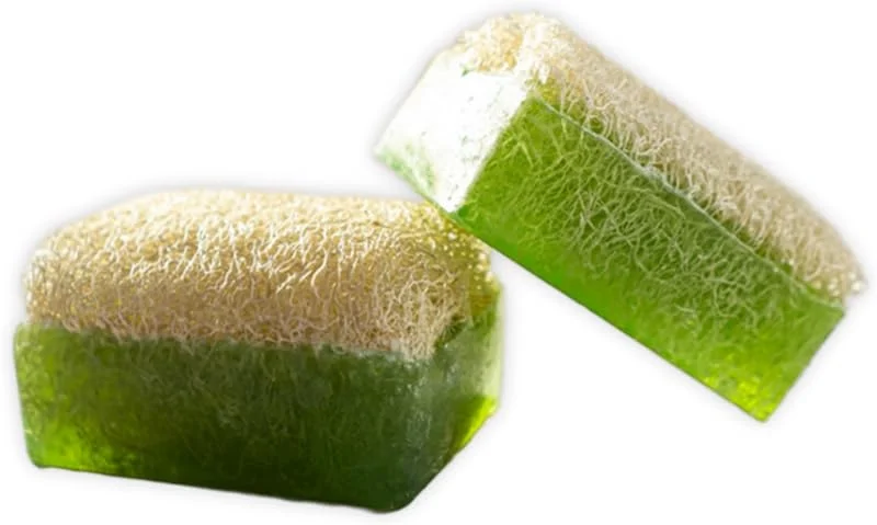 Efsun %100 El Yapımı Doğal Kabak Lifli Aloe Vera Sabunu, Yüz ve Vücut Sabunu, Peeling Sabunu, Nemlendirici Etkili Kabak Lifli Katı Sabun 120 Gr — Cilt bakımı