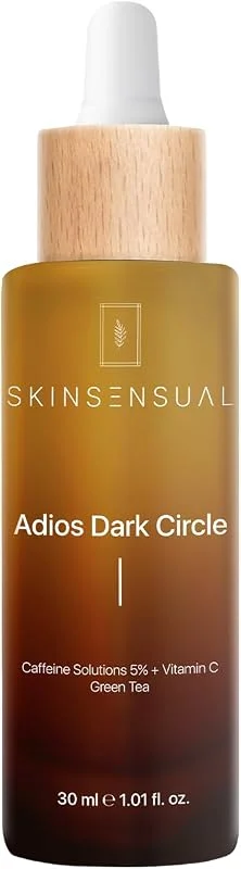 Skin Sensual Adios Dark Circle Göz Altı Serumu 30 ml, %5 Caffeine Solution + Vitamin C, Koyu Halka, Şişlik ve Yorgun Görünüm Karşıtı — Makyaj