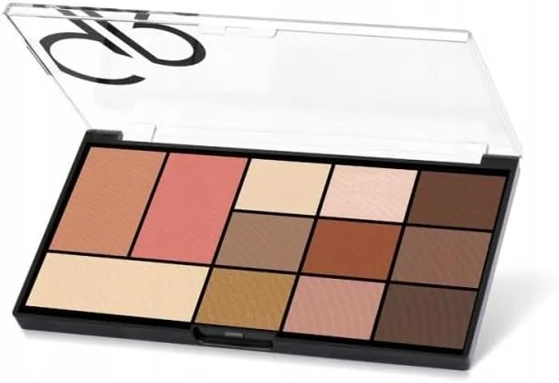 Golden Rose City Style Face & Eye Palette No: 01 Warm Nude - Allık, Bronzer, Aydınlatıcı ve 9'lu Far Paleti — Makyaj