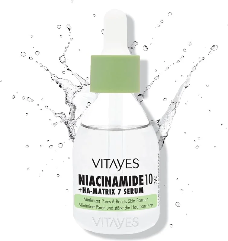 VITAYES Niacinamide%10 Ve Hyalüronik Asit Cilt Gözenek Sıkılaştırıcı Cilt Bariyeri Güçlendirici Serum, 30 ml — Cilt bakımı