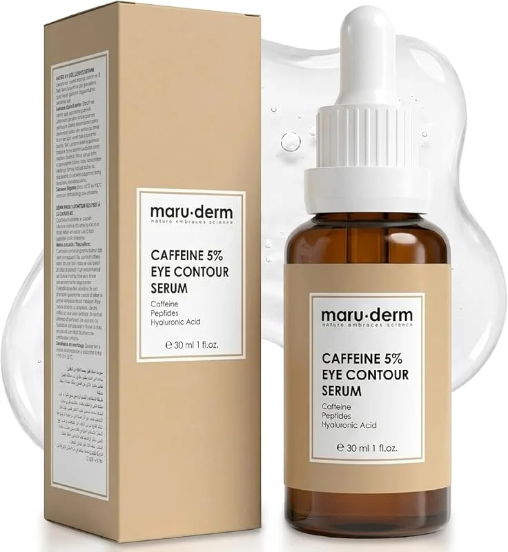 Maruderm%5 Kafein + Peptit + Hyalüronik Asit Göz Çevresi Serumu – Şişkinlik ve Koyu Halka Görünümüne Karşı Canlandırıcı Göz Kontur Bakımı, 30 ML — Cilt bakımı