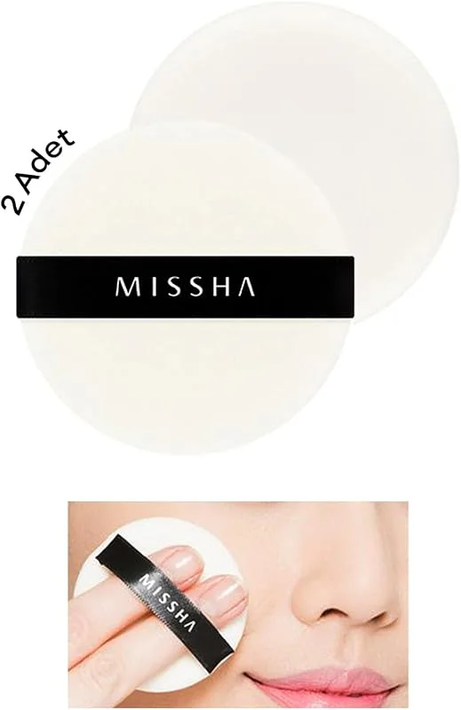 Missha Compressed Flocking Puff (Yuvarlak) 2Adet — Makyaj