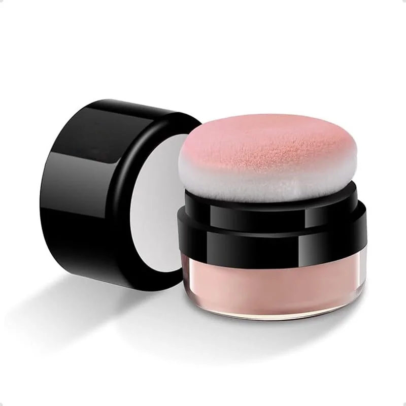 Xspring Cushion Blush, Loose Powder Blush Air Cushion Blushs, Doğal Tek Renk Allık, Doğal Allıks Yanaklar için Mat Yüz Allığı, Yüksek Pigmentli Allıks Makyajı Karıştırması Kolay Makyaj Allığı
