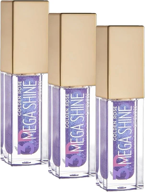 Golden Rose 3D Mega Shine Lipgloss No: 122 Sparkle Işıltılı Dudak Parlatıcısı (3 paketi) — Makyaj